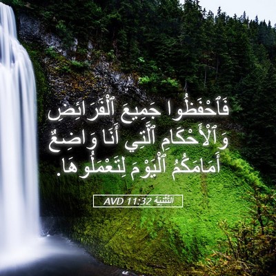 Picture 05 - اَلتَّثْنِيَة 11:32 AVD - فَٱحْفَظُوا جَمِيعَ - Bible Verse Picture