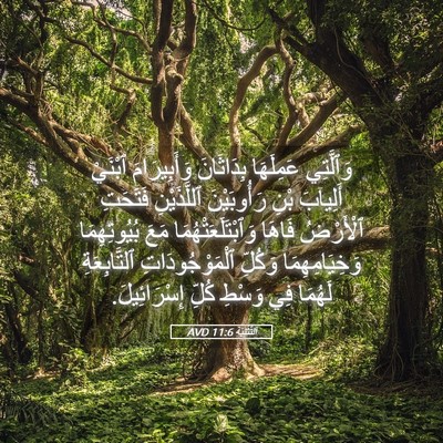Picture 05 - اَلتَّثْنِيَة 11:6 AVD - وَٱلَّتِي عَمِلَهَا - Bible Verse Picture