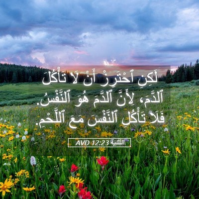 Picture 05 - اَلتَّثْنِيَة 12:23 AVD - لَكِنِ ٱحْتَرِزْ أَنْ لَا - Bible Verse Picture
