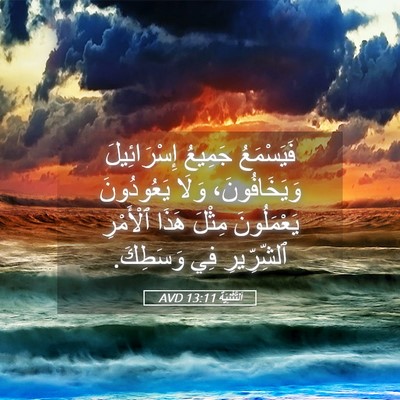 Picture 05 - اَلتَّثْنِيَة 13:11 AVD - فَيَسْمَعُ جَمِيعُ - Bible Verse Picture