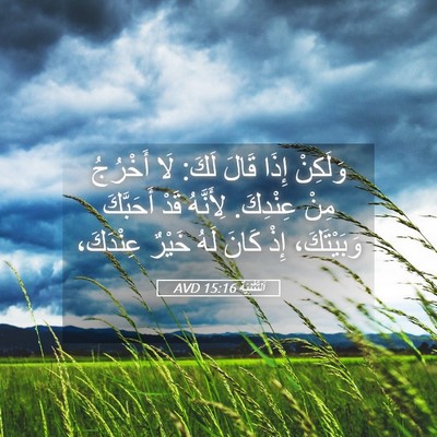 Picture 05 - اَلتَّثْنِيَة 15:16 AVD - وَلَكِنْ إِذَا قَالَ لَكَ: - Bible Verse Picture