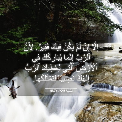 Picture 05 - اَلتَّثْنِيَة 15:4 AVD - إِلَّا إِنْ لَمْ يَكُنْ - Bible Verse Picture