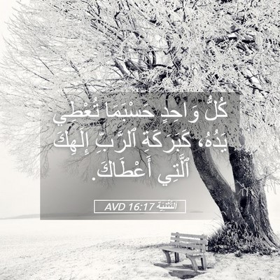 Picture 05 - اَلتَّثْنِيَة 16:17 AVD - كُلُّ وَاحِدٍ حَسْبَمَا - Bible Verse Picture