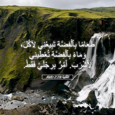 Picture 05 - اَلتَّثْنِيَة 2:28 AVD - طَعَامًا بِٱلْفِضَّةِ - Bible Verse Picture