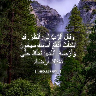 Picture 05 - اَلتَّثْنِيَة 2:31 AVD - وَقَالَ ٱلرَّبُّ لِي: - Bible Verse Picture