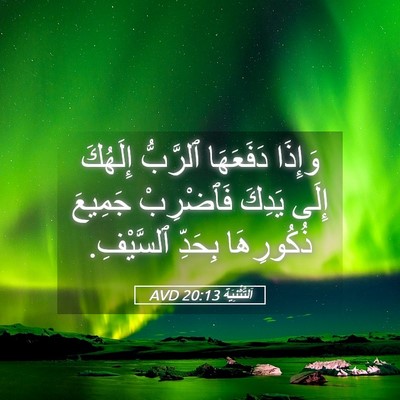 Picture 05 - اَلتَّثْنِيَة 20:13 AVD - وَإِذَا دَفَعَهَا - Bible Verse Picture
