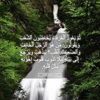 Picture 05 - اَلتَّثْنِيَة 20:8 AVD - ثُمَّ يَعُودُ - Bible Verse Picture