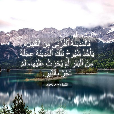 Picture 05 - اَلتَّثْنِيَة 21:3 AVD - فَٱلْمَدِينَةُ ٱلْقُرْبَى - Bible Verse Picture