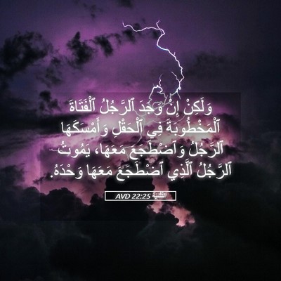 Picture 05 - اَلتَّثْنِيَة 22:25 AVD - وَلَكِنْ إِنْ وَجَدَ - Bible Verse Picture