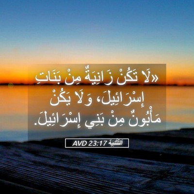 Picture 05 - اَلتَّثْنِيَة 23:17 AVD - «لَا تَكُنْ زَانِيَةٌ مِنْ - Bible Verse Picture