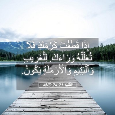 Picture 05 - اَلتَّثْنِيَة 24:21 AVD - إِذَا قَطَفْتَ كَرْمَكَ - Bible Verse Picture