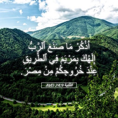 Picture 05 - اَلتَّثْنِيَة 24:9 AVD - اُذْكُرْ مَا صَنَعَ - Bible Verse Picture