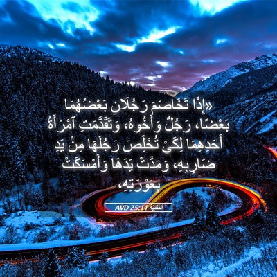 Picture 05 - اَلتَّثْنِيَة 25:11 AVD - «إِذَا تَخَاصَمَ - Bible Verse Picture