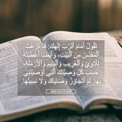 Picture 05 - اَلتَّثْنِيَة 26:13 AVD - تَقُولُ أَمَامَ ٱلرَّبِّ - Bible Verse Picture