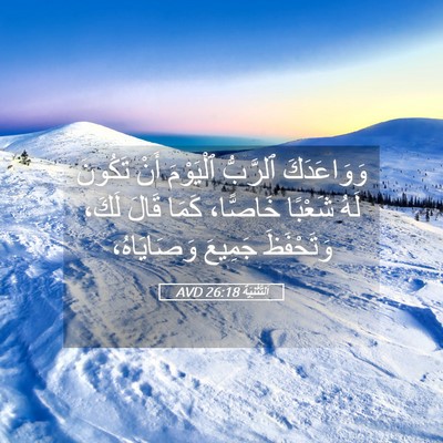 Picture 05 - اَلتَّثْنِيَة 26:18 AVD - وَوَاعَدَكَ ٱلرَّبُّ - Bible Verse Picture