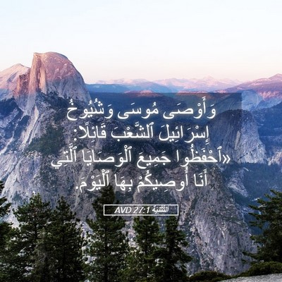 Picture 05 - اَلتَّثْنِيَة 27:1 AVD - وَأَوْصَى مُوسَى - Bible Verse Picture