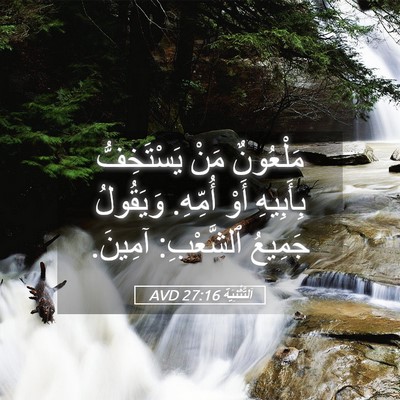 Picture 05 - اَلتَّثْنِيَة 27:16 AVD - مَلْعُونٌ مَنْ - Bible Verse Picture