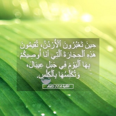 Picture 05 - اَلتَّثْنِيَة 27:4 AVD - حِينَ تَعْبُرُونَ - Bible Verse Picture