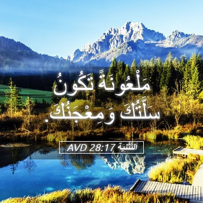 Picture 05 - اَلتَّثْنِيَة 28:17 AVD - مَلْعُونَةً تَكُونُ - Bible Verse Picture
