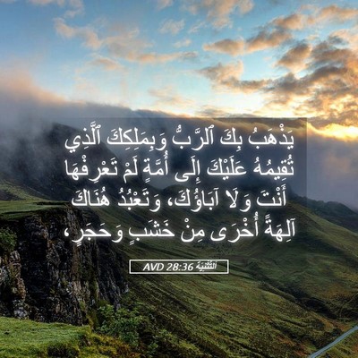 Picture 05 - اَلتَّثْنِيَة 28:36 AVD - يَذْهَبُ بِكَ ٱلرَّبُّ - Bible Verse Picture