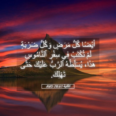 Picture 05 - اَلتَّثْنِيَة 28:61 AVD - أَيْضًا كُلُّ مَرَضٍ - Bible Verse Picture