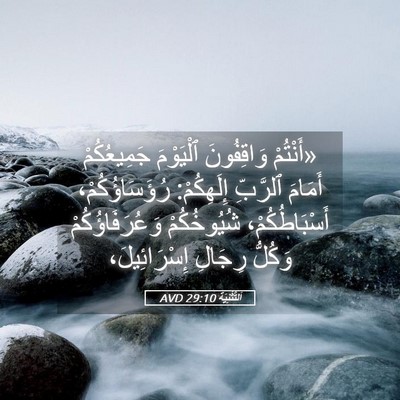 Picture 05 - اَلتَّثْنِيَة 29:10 AVD - «أَنْتُمْ وَاقِفُونَ - Bible Verse Picture