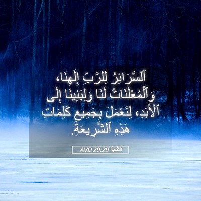 Picture 05 - اَلتَّثْنِيَة 29:29 AVD - ٱلسَّرَائِرُ لِلرَّبِّ - Bible Verse Picture