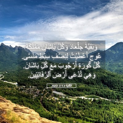 Picture 05 - اَلتَّثْنِيَة 3:13 AVD - وَبَقِيَّةَ جِلْعَادَ - Bible Verse Picture
