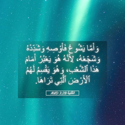 Picture 05 - اَلتَّثْنِيَة 3:28 AVD - وَأَمَّا يَشُوعُ - Bible Verse Picture