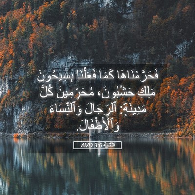 Picture 05 - اَلتَّثْنِيَة 3:6 AVD - فَحَرَّمْنَاهَا كَمَا - Bible Verse Picture