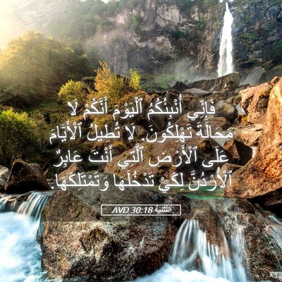 Picture 05 - اَلتَّثْنِيَة 30:18 AVD - فَإِنِّي أُنْبِئُكُمُ - Bible Verse Picture