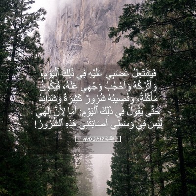 Picture 05 - اَلتَّثْنِيَة 31:17 AVD - فَيَشْتَعِلُ غَضَبِي - Bible Verse Picture