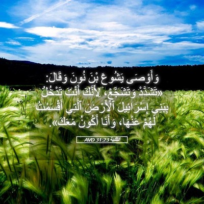 Picture 05 - اَلتَّثْنِيَة 31:23 AVD - وَأَوْصَى يَشُوعَ بْنَ - Bible Verse Picture