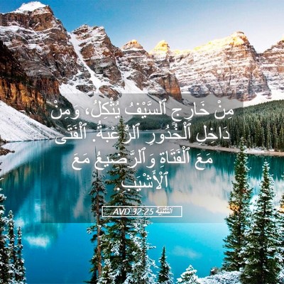 Picture 05 - اَلتَّثْنِيَة 32:25 AVD - مِنْ خَارِجٍ ٱلسَّيْفُ - Bible Verse Picture