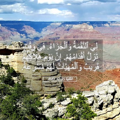 Picture 05 - اَلتَّثْنِيَة 32:35 AVD - لِيَ ٱلنَّقْمَةُ - Bible Verse Picture