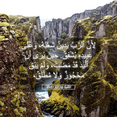 Picture 05 - اَلتَّثْنِيَة 32:36 AVD - لِأَنَّ ٱلرَّبَّ يَدِينُ - Bible Verse Picture