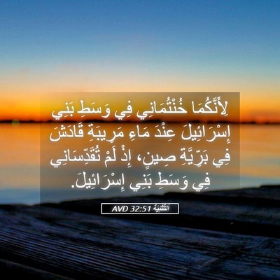 Picture 05 - اَلتَّثْنِيَة 32:51 AVD - لِأَنَّكُمَا خُنْتُمَانِي - Bible Verse Picture