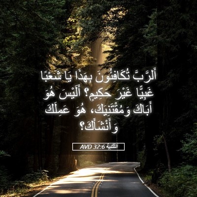 Picture 05 - اَلتَّثْنِيَة 32:6 AVD - أَلرَّبَّ تُكَافِئُونَ - Bible Verse Picture