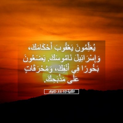 Picture 05 - اَلتَّثْنِيَة 33:10 AVD - يُعَلِّمُونَ يَعْقُوبَ - Bible Verse Picture