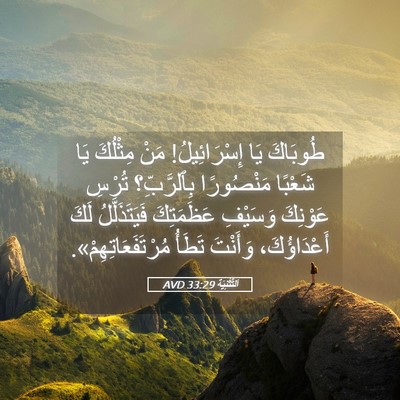 Picture 05 - اَلتَّثْنِيَة 33:29 AVD - طُوبَاكَ يَا إِسْرَائِيلُ! - Bible Verse Picture