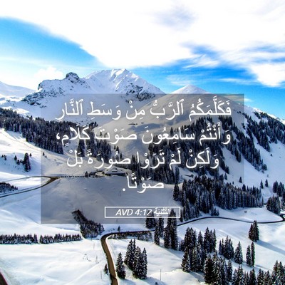Picture 05 - اَلتَّثْنِيَة 4:12 AVD - فَكَلَّمَكُمُ ٱلرَّبُّ - Bible Verse Picture
