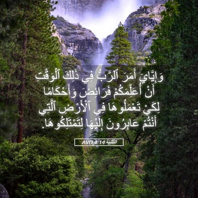 Picture 05 - اَلتَّثْنِيَة 4:14 AVD - وَإِيَّايَ أَمَرَ - Bible Verse Picture