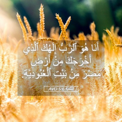 Picture 05 - اَلتَّثْنِيَة 5:6 AVD - أَنَا هُوَ ٱلرَّبُّ - Bible Verse Picture