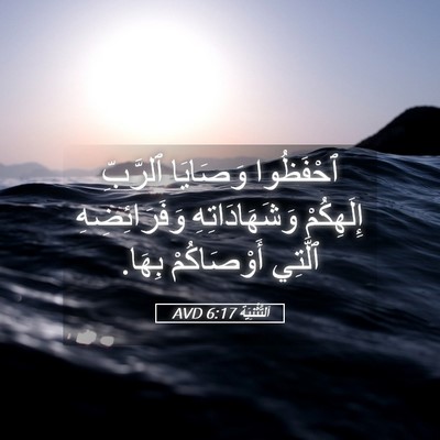 Picture 05 - اَلتَّثْنِيَة 6:17 AVD - ٱحْفَظُوا وَصَايَا - Bible Verse Picture