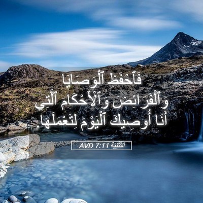 Picture 05 - اَلتَّثْنِيَة 7:11 AVD - فَٱحْفَظِ ٱلْوَصَايَا - Bible Verse Picture