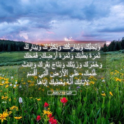 Picture 05 - اَلتَّثْنِيَة 7:13 AVD - وَيُحِبُّكَ وَيُبَارِكُكَ - Bible Verse Picture