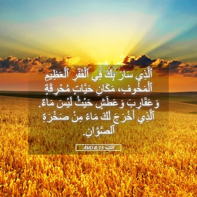Picture 05 - اَلتَّثْنِيَة 8:15 AVD - ٱلَّذِي سَارَ بِكَ فِي - Bible Verse Picture