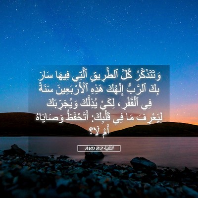 Picture 05 - اَلتَّثْنِيَة 8:2 AVD - وَتَتَذَكَّرُ كُلَّ - Bible Verse Picture