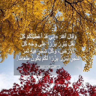 Picture 05 - اَلتَّكْوِينُ 1:29 AVD - وَقَالَ ٱللهُ: «إِنِّي - Bible Verse Picture