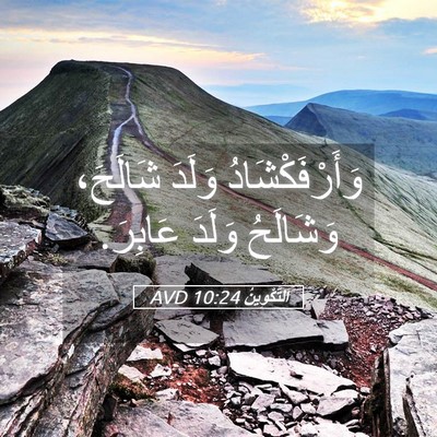 Picture 05 - اَلتَّكْوِينُ 10:24 AVD - وَأَرْفَكْشَادُ وَلَدَ - Bible Verse Picture